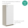 Armario Aereo 1 Porta MDF 40X90 cm Kali 119771 Bianco TOQ Branco Nicioli
