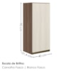 Armario Aereo 1 Porta MDF 40X90 cm Kali 119771 Carvalho TOQ Bianco Nicioli