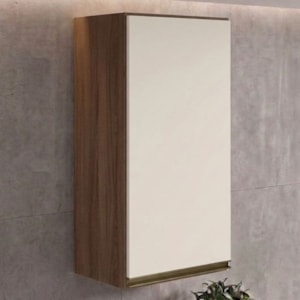 Armario Aereo 1 Porta MDF 40X90 cm Kali 119771 Carvalho TOQ Off White Nicioli