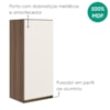 Armario Aereo 1 Porta MDF 40X90 cm Kali 119771 Carvalho TOQ Off White Nicioli