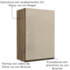 Armario Aereo 1 Porta Vidro 60 cm MDP Maxxi G763 Nogal Kappesberg