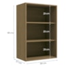 Armario Aereo 1 Porta Vidro 60 cm MDP Maxxi G763 Nogal Kappesberg