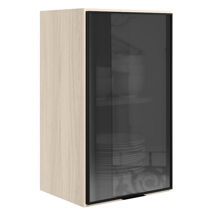 Armario Aereo 1 Porta Vidro MDF 40 cm Kali 122024 Bianco TOQ Nicioli