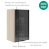 Armario Aereo 1 Porta Vidro MDF 40 cm Kali 122024 Bianco TOQ Nicioli