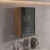 Armario Aereo 1 Porta Vidro MDF 40 cm Kali 122024 Carvalho TOQ Nicioli