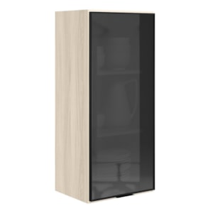 Armario Aereo 1 Porta Vidro MDF 40X90 cm Kali 119774 Bianco TOQ Nicioli