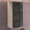 Armario Aereo 1 Porta Vidro MDF 40X90 cm Kali 119774 Bianco TOQ Nicioli