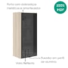 Armario Aereo 1 Porta Vidro MDF 40X90 cm Kali 119774 Bianco TOQ Nicioli
