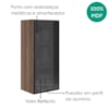 Armario Aereo 1 Porta Vidro MDF 40X90 cm Kali 119774 Carvalho TOQ Nicioli