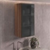 Armario Aereo 1 Porta Vidro MDF 40X90 cm Kali 119774 Carvalho TOQ Nicioli