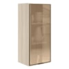 Armario Aereo 1 Porta Vidro MDF 40X90 cm Kali 1197761 Bianco TOQ Nicioli