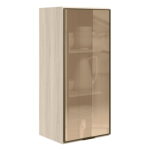 Armario Aereo 1 Porta Vidro MDF 40X90 cm Kali 1197761 Bianco TOQ Nicioli