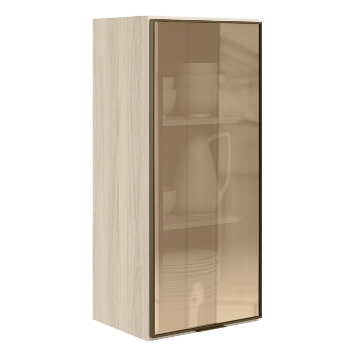 Armario Aereo 1 Porta Vidro MDF 40X90 cm Kali 1197761 Bianco TOQ Nicioli