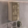 Armario Aereo 1 Porta Vidro MDF 40X90 cm Kali 1197761 Bianco TOQ Nicioli