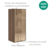 Armario Aereo 1 Porta Vidro MDF 40X90 cm Kali 1197761 Carvalho TOQ Nicioli
