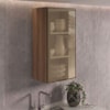 Armario Aereo 1 Porta Vidro MDF 40X90 cm Kali 1197761 Carvalho TOQ Nicioli