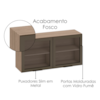 Armario Aereo 120 cm 2 Portas Vidro Etna Carvalho Oak Off White POLIMAN