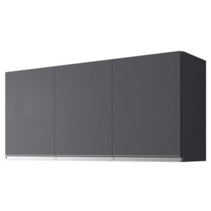 Armario Aereo 120 cm 3 Portas Andreia Cinza REAJL Armario Aereo 120 cm 3 Portas Andreia Cinza REAJL