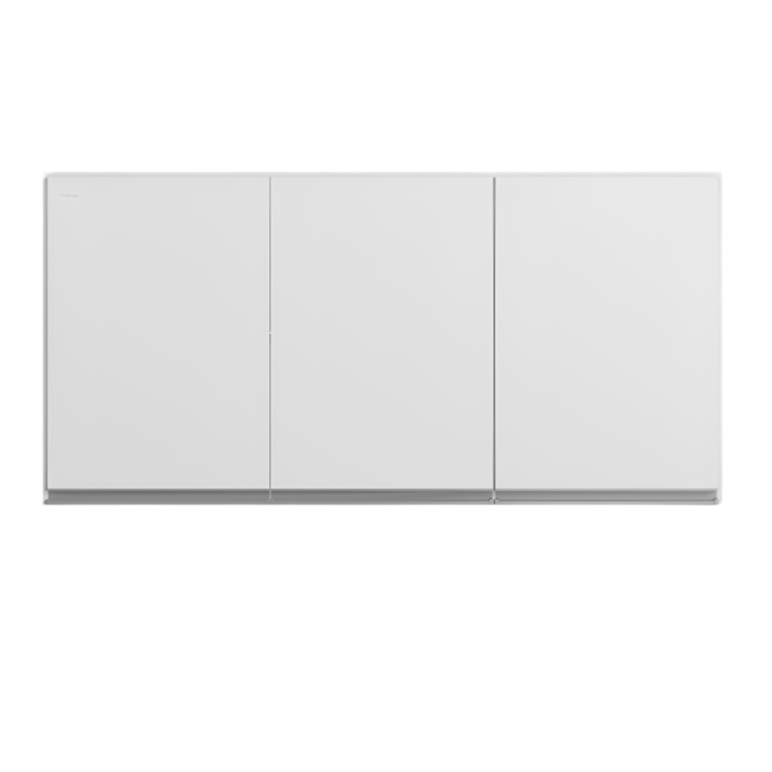 Armario Aereo 120 cm 3 Portas Evidence Branco POLIMAN