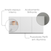 Armario Aereo 120 cm 3 Portas Evidence Branco POLIMAN