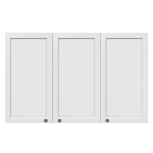 Armario Aereo 120 cm 3 Portas Unna Branco POLIMAN
