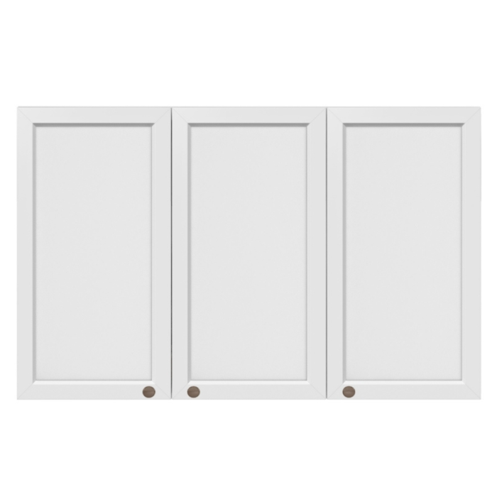 Armario Aereo 120 cm 3 Portas Unna Branco POLIMAN