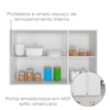 Armario Aereo 120 cm 3 Portas Unna Branco POLIMAN