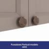 Armario Aereo 120 cm 3 Portas Unna Gris POLIMAN