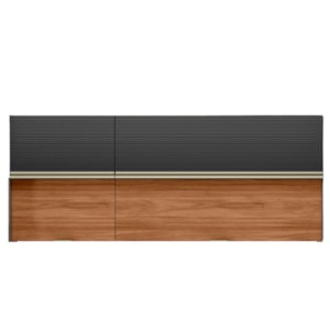 Armario Aereo 120 cm E Armario Aereo 60 cm MDF Proenca Nogueira Carbono Prime Demartez