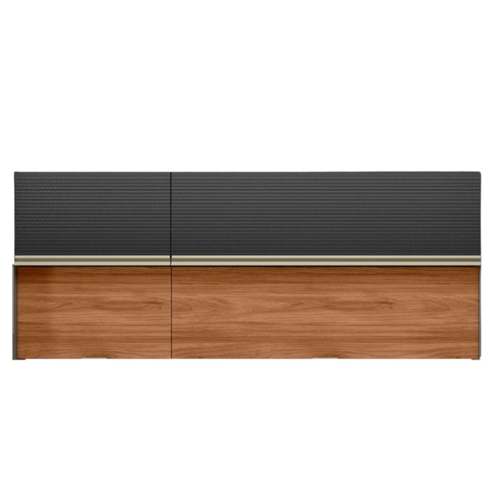 Armario Aereo 120 cm E Armario Aereo 60 cm MDF Proenca Nogueira Carbono Prime Demartez