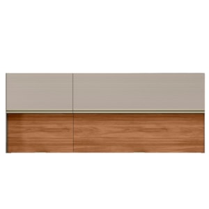 Armario Aereo 120 cm E Armario Aereo 60 cm MDF Proenca Nogueira Nude Prime Demartez