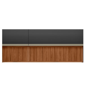 Armario Aereo 120 cm E Armario Aereo 60 cm Ripado Proenca Nogueira Carbono Prime Demartez