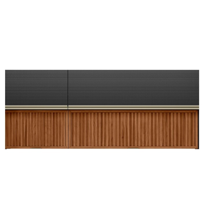 Armario Aereo 120 cm E Armario Aereo 60 cm Ripado Proenca Nogueira Carbono Prime Demartez