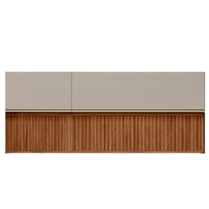 Armario Aereo 120 cm E Armario Aereo 60 cm Ripado Proenca Nogueira Nude Prime Demartez