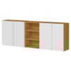 Armario Aereo 120 cm E Armario Aereo 70 cm 2 Portas Cinamomo Branco ARMoveis