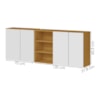 Armario Aereo 120 cm E Armario Aereo 70 cm 2 Portas Cinamomo Branco ARMoveis