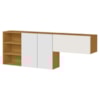 Armario Aereo 120 cm E Armario Aereo Basculante 80 cm Cinamomo Branco ARMoveis
