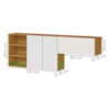 Armario Aereo 120 cm E Armario Aereo Basculante 80 cm Cinamomo Branco ARMoveis