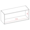 Armario Aereo 120 cm E Armario Aereo Basculante 80 cm Cinamomo Branco ARMoveis