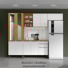 Armario Aereo 120 cm E Armario Aereo Basculante 80 cm Cinamomo Branco ARMoveis