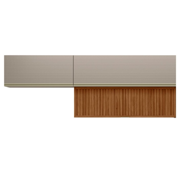 Armario Aereo 120 cm RP E Armario Aereo 80 cm MDF Proenca Nogueira Nude Prime Demartez