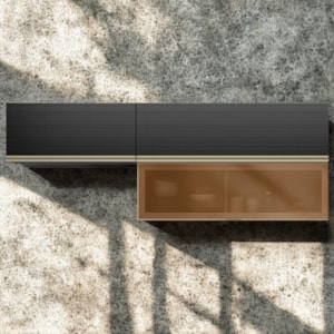 Armario Aereo 120 cm Vidro E Armario Aereo 80 cm MDF Proenca Nogueira Carbono Prime Demartez