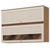 Armario Aereo 2 Portas 120 cm MDP Requinte C631 Nature Areia Henn