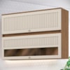 Armario Aereo 2 Portas 120 cm MDP Requinte C631 Nature Areia Henn
