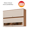Armario Aereo 2 Portas 120 cm MDP Requinte C631 Nature Areia Henn