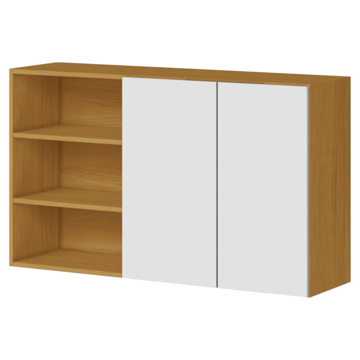 Armario Aereo 2 Portas 120cm 2006802 Cinamomo Branco ARMoveis