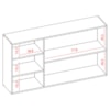 Armario Aereo 2 Portas 120cm 2006802 Cinamomo Branco ARMoveis