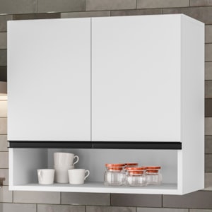 Armario Aereo 2 Portas 60 cm Islandia Branco RUDK