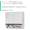 Armario Aereo 2 Portas 60 cm Islandia Branco RUDK