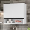 Armario Aereo 2 Portas 60 cm Islandia Branco RUDK